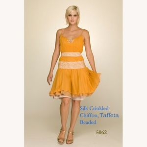 Alexis Georgio Silk crinkled chiffon Dress NWT 6/8